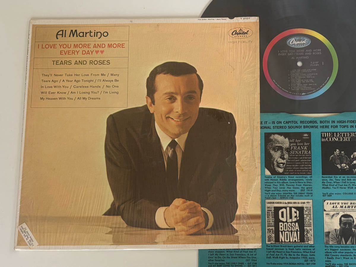 【64年US MONO盤/シュリンク付】Al Martino / I Love You More And More Every Day TEARS AND ROSES LP Capitol T2107 アル・マルティーノ,