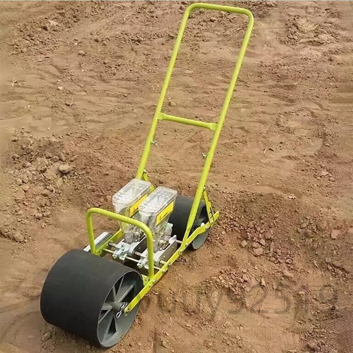手動野菜播種機 種まき機 播種機 手動種まき機 手押し式種子散布機 小型精密プランター 条播 野菜 大根等 家庭菜園 ガーデンツール2行