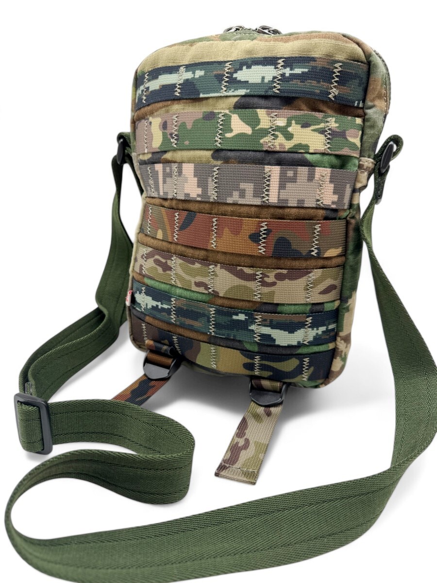 美品 定価24,200円 DIESEL ディーゼル 迷彩柄 カモフラージュ柄 ショルダーバッグ 鞄 サコッシュ die-m-a-f4-b08 