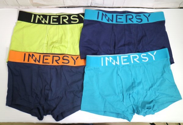 16 02718 ☆ INNERSY ボクサーパンツ Sサイズ 4色セット ローライズ【アウトレット品】