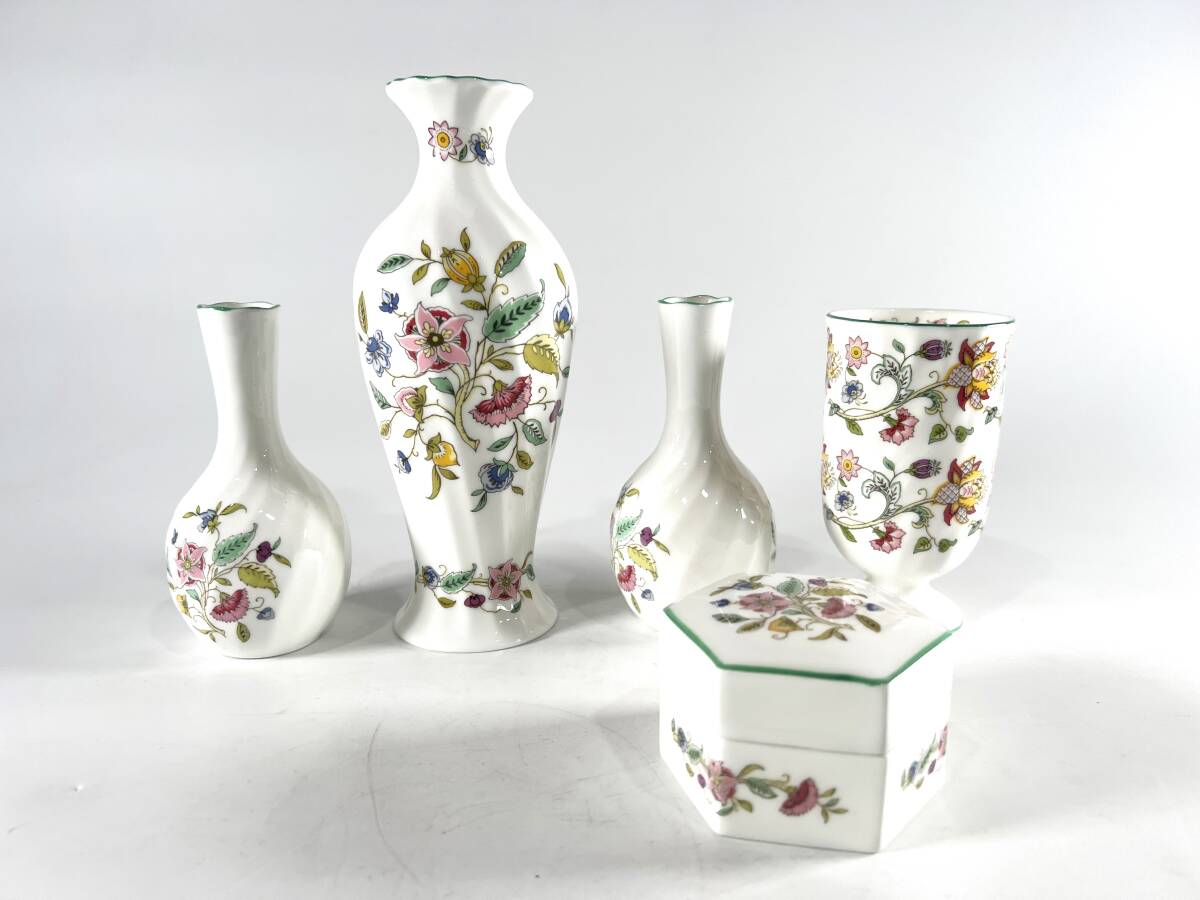 【長期保管品・５点】ミントン　ハンドボール　花瓶　小物入れ　コップまとめ売り　