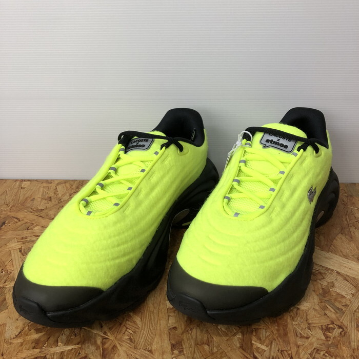 未使用 ラコステ アトモス メンズスニーカー スピナー 50SMA0233 イエロー 表記サイズ28.0 [jgg]