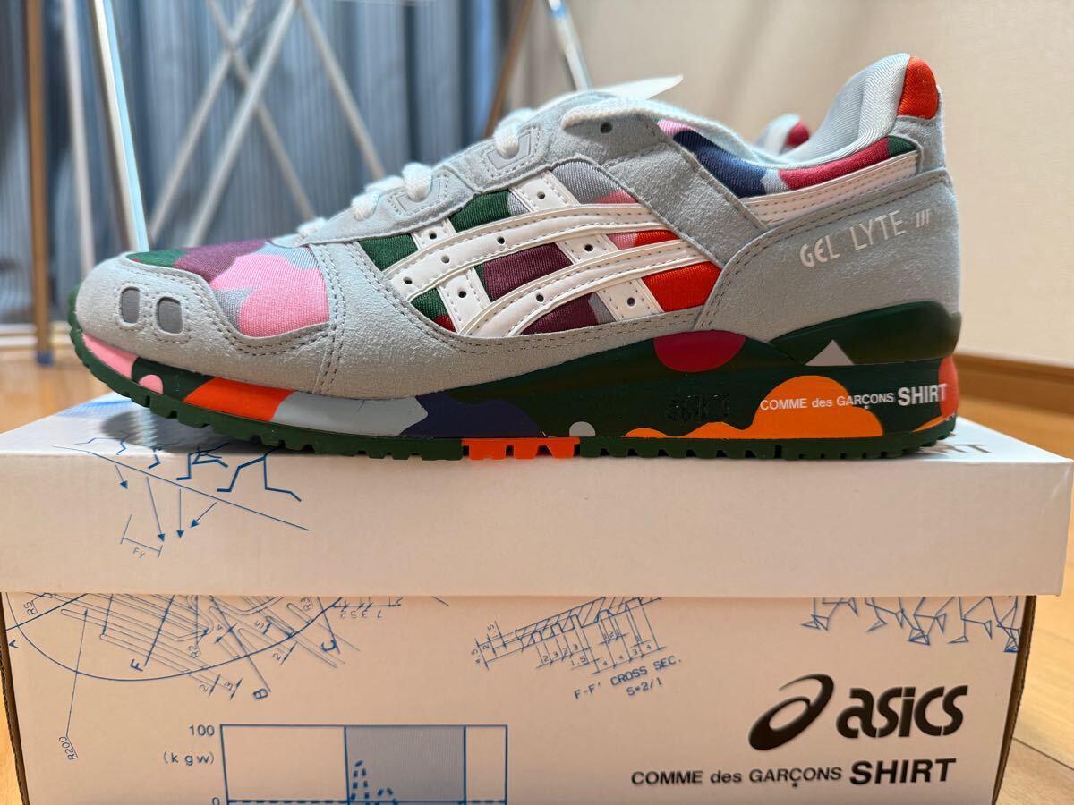 送料無料　新品未使用　Comme des Garcon SHIRT× Asics Gel-Lyte III OG コムデギャルソンシャツアシックスゲルライト3 OG メンズ26cm 