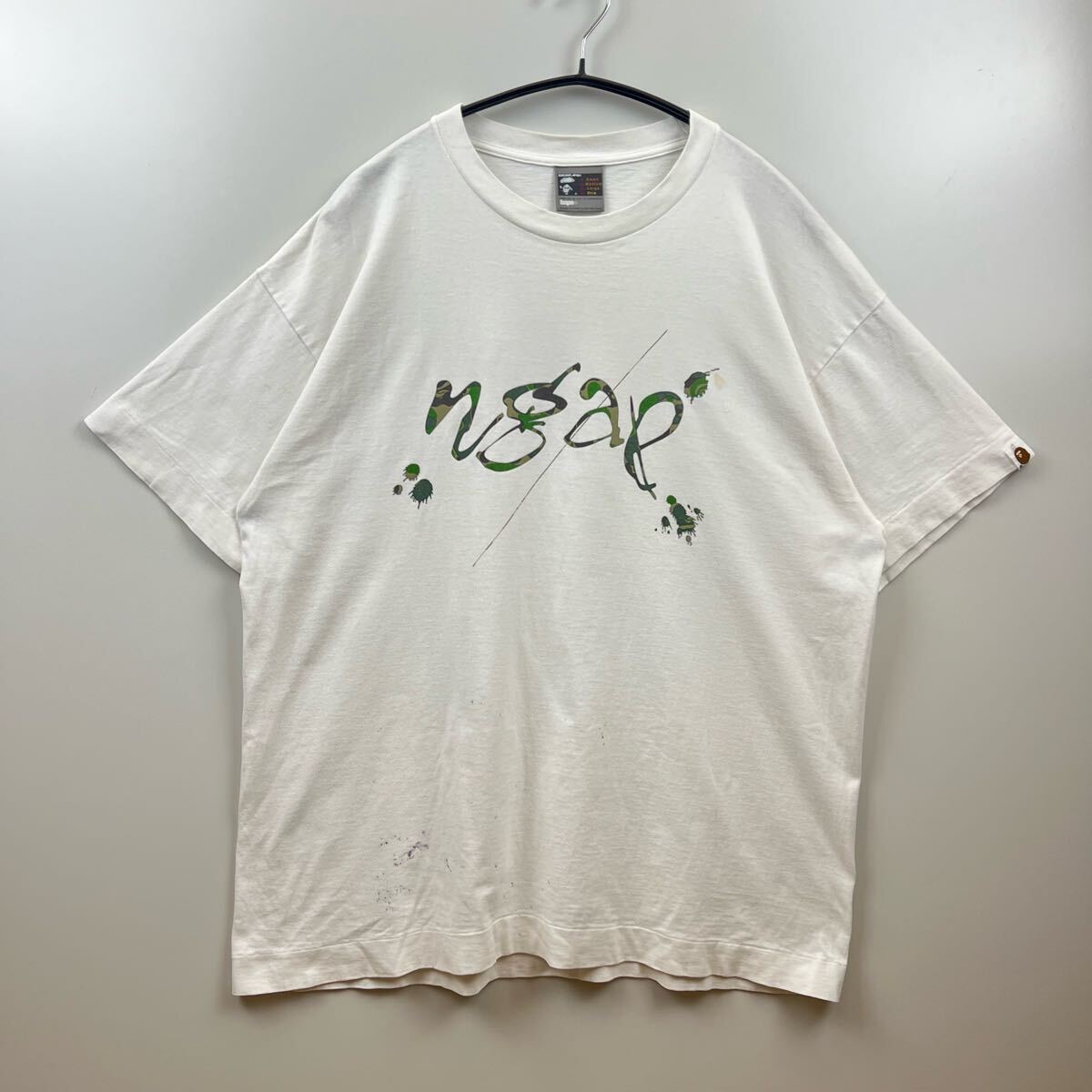 A BATHING APE 00s archive × NGAP camo print Tee XL 初期 アベイシングエイプ コラボ エヌジーエーピー 半袖 Tシャツ 平成 レア NIGO