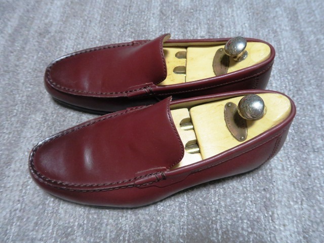 美品 REGAL CLUB デッキシューズ 本革レザー リーガル クラブ JY77 ローファー スリッポン レッド系 25cm 赤茶 本革 