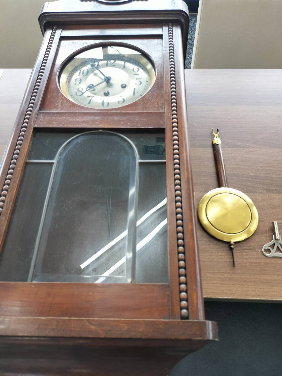 掛時計 柱時計 WESTMINSTER ウェストミンスター ゼンマイ ボンボン時計 手巻 振り子 アンティーク 昭和レトロ