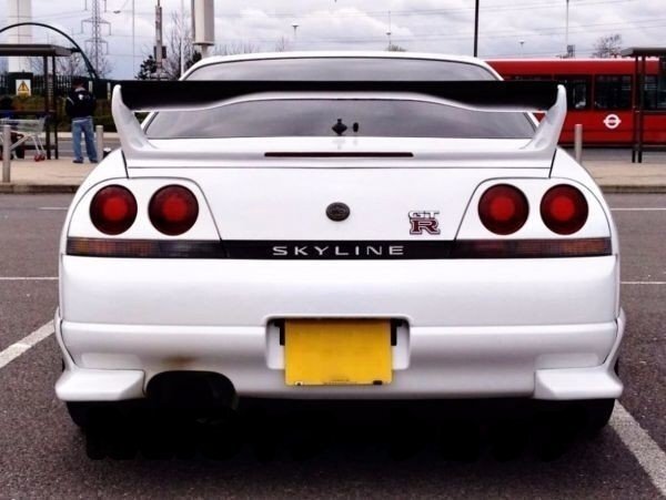 BCNR33 カーボン製 3D リアウィングブレード GTR R33 スポイラー バンパー ヘッドライト テールランプ ニスモ マフラー ホイール