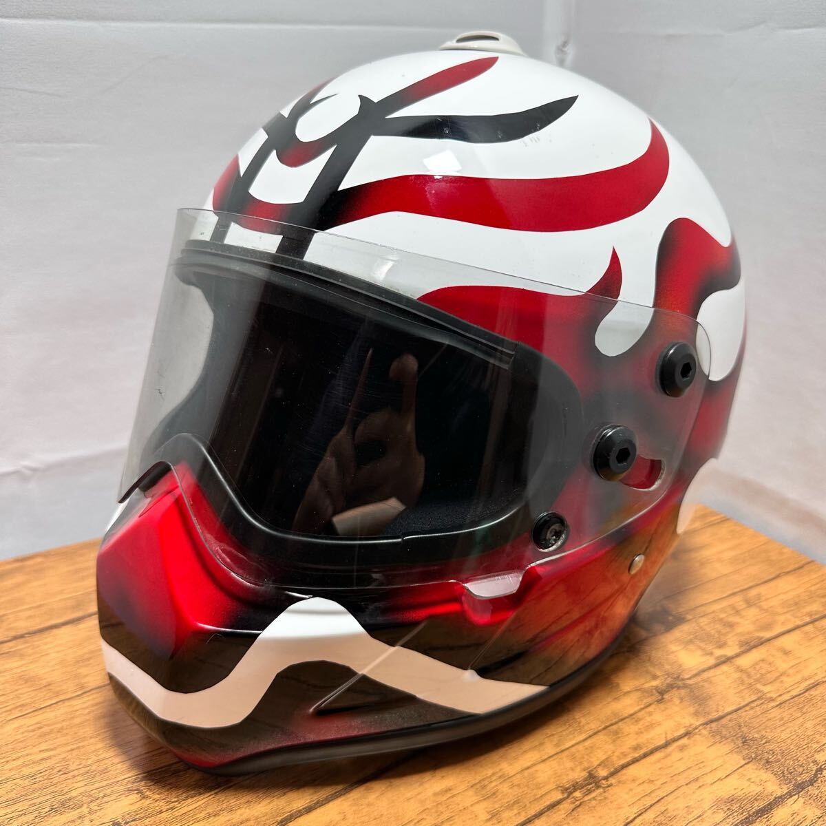 【絶版希少】SETA セタ クノー工業 歌舞伎 ヘルメット フルフェイス XL 和製 シンプソン 旧車 ハーレー コレクション バイカー (34)