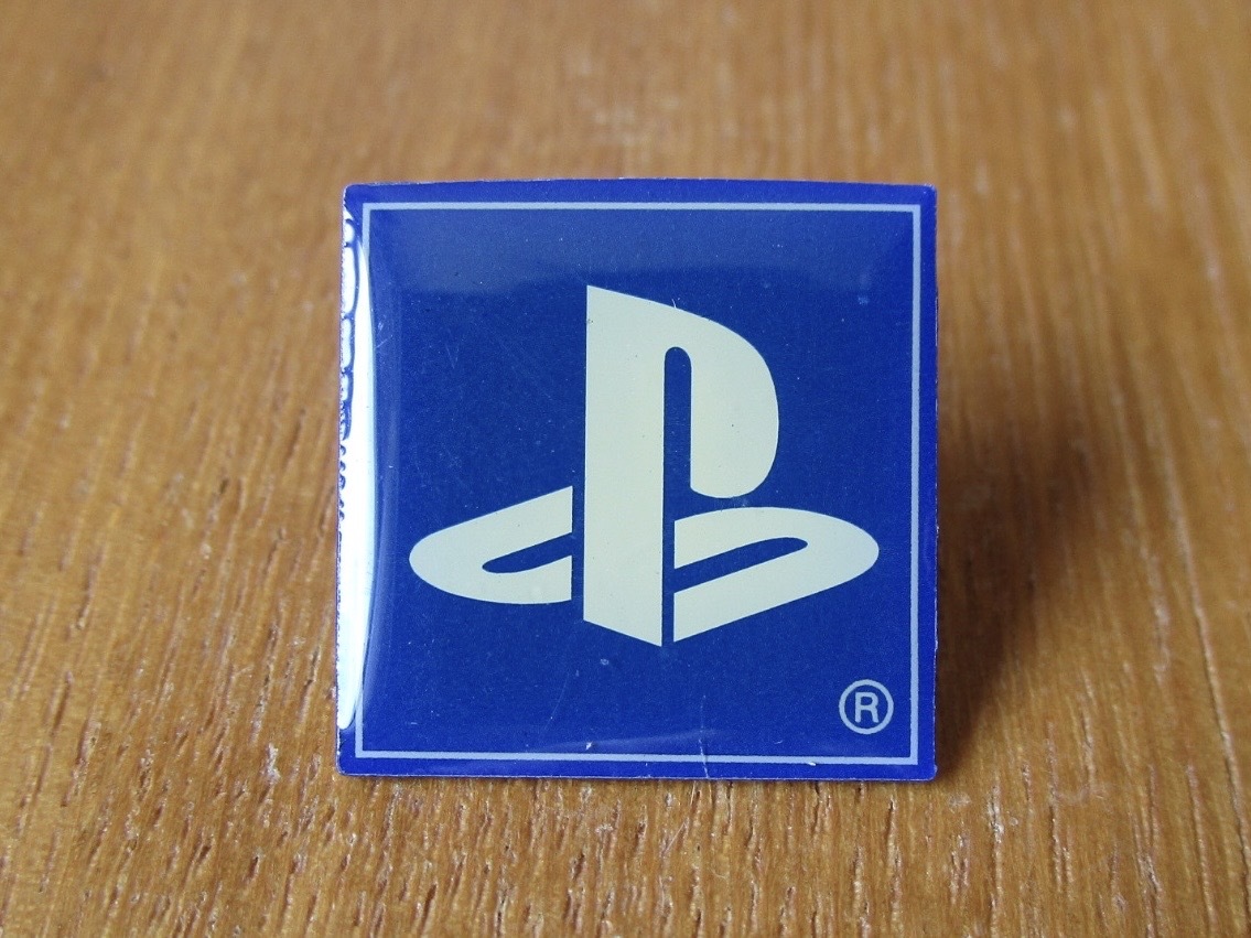 当時物 PS プレステ Play Station ロゴ 広告 SONY ソニー ゲーム 古い ピンバッジ ピンズ # I