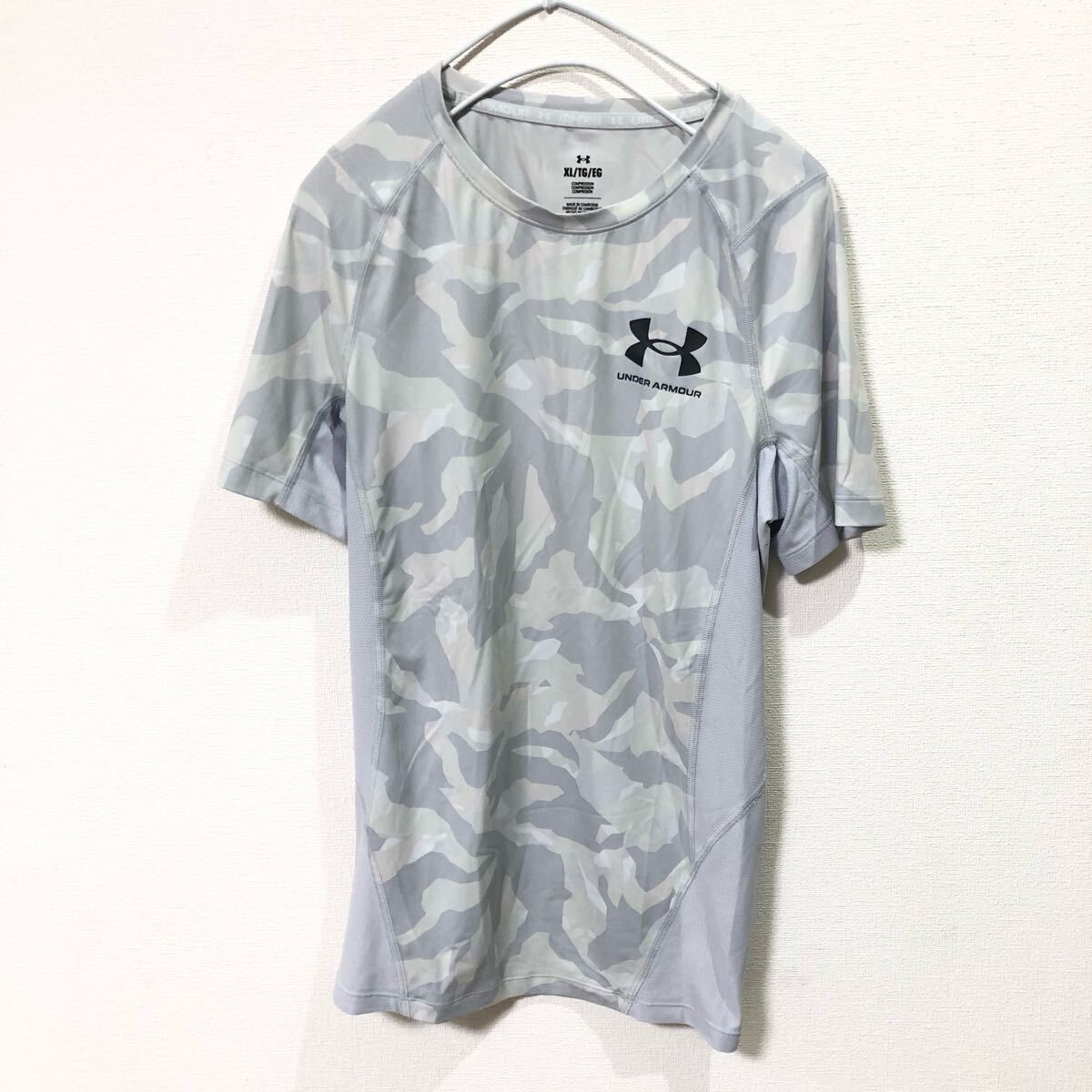 ★ アンダーアーマー UNDER ARMOUR アイソチル コンプレッション インナー 半袖 迷彩柄 XLサイズ 1384785
