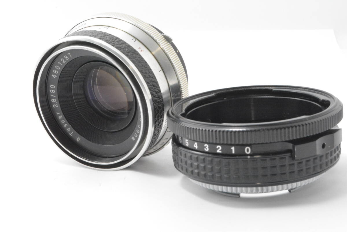 ペンタコンsix Carl Zeiss Jena Tessar 80mm F2.8 Nikon チルトマウントアダプター付き　#14829