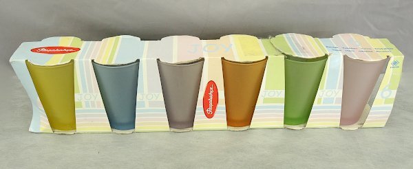 Pasabahce JOY Set of 6 Glass Tumblers 10*7 パシャバチェ６個セット タンブラー 未使用 トルコ製 MADE IN TURKEY SISECAM