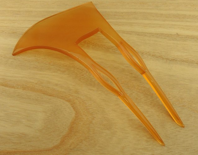 天然べっ甲 かんざし べっ甲 13cm×8cm 17ｇ ソーティング付き 中古