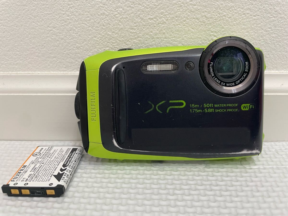 【動作品】FUJIFILM　FINEPIX　XP90 グリーン　バッテリー付き