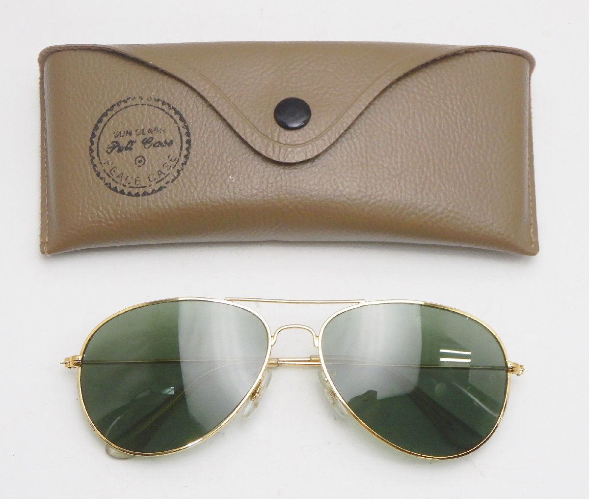 RayBan 極美品☆レイバン グリーン系 ゴールド B&L BL5 62□15 ティアドロップ☆アイウェア サングラス☆C0723583