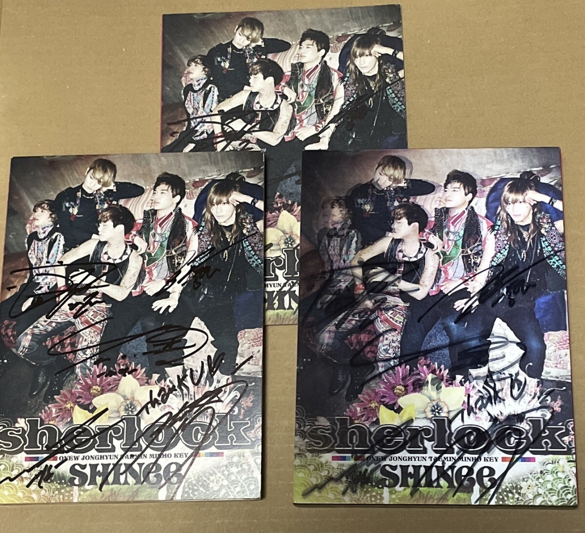 送料込 全員サイン入り？ SHINee - Sherlock (Japanese ver.) CD+DVD / ONEW, JONGHYUN, KEY, MINHO, TAEMIN / TOCT-40400
