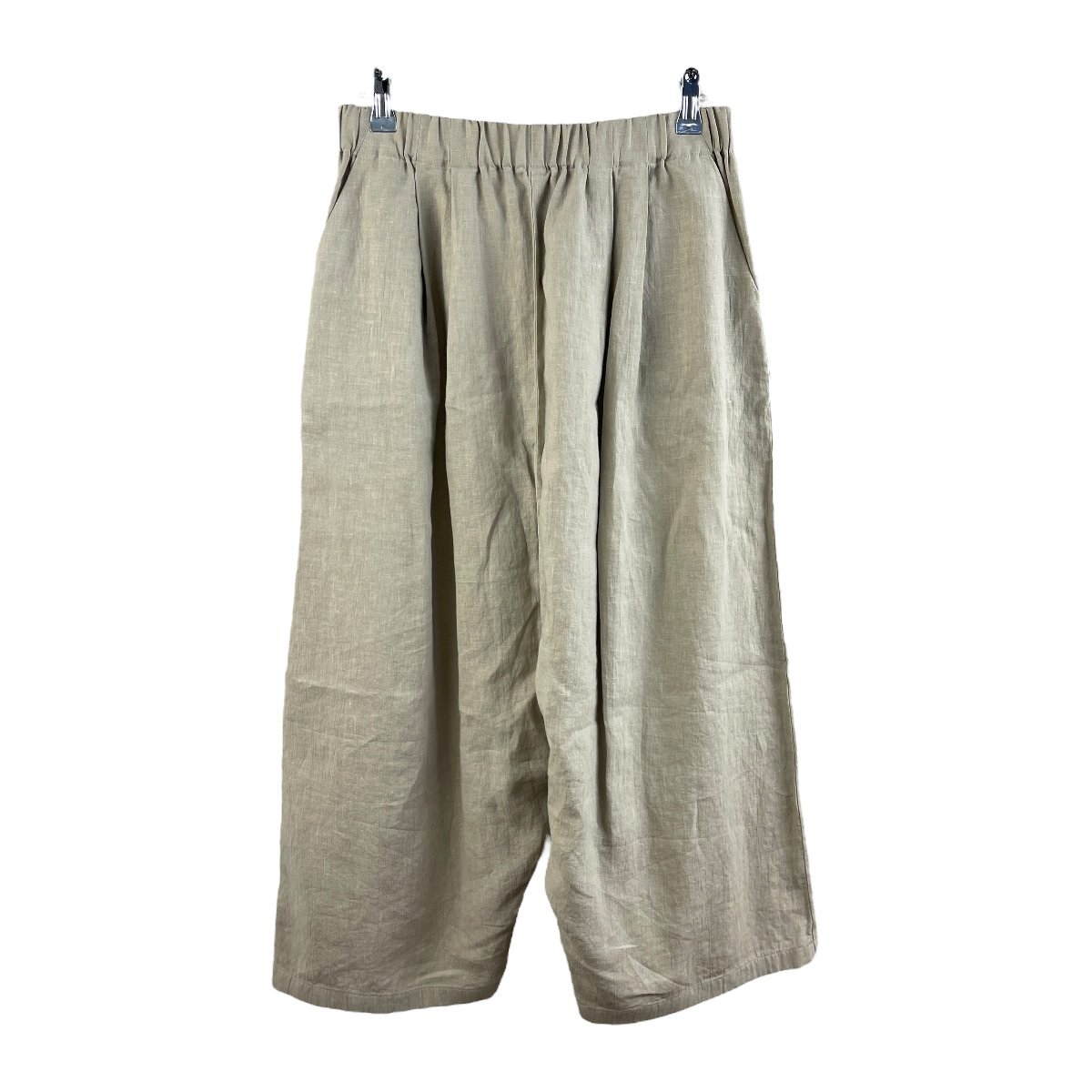 A567■未使用■evam eva　エヴァムエヴァ■ E231T045 WATER LINEN PANTS 　ウォーターリネンパンツ　イージーワイド■日本製