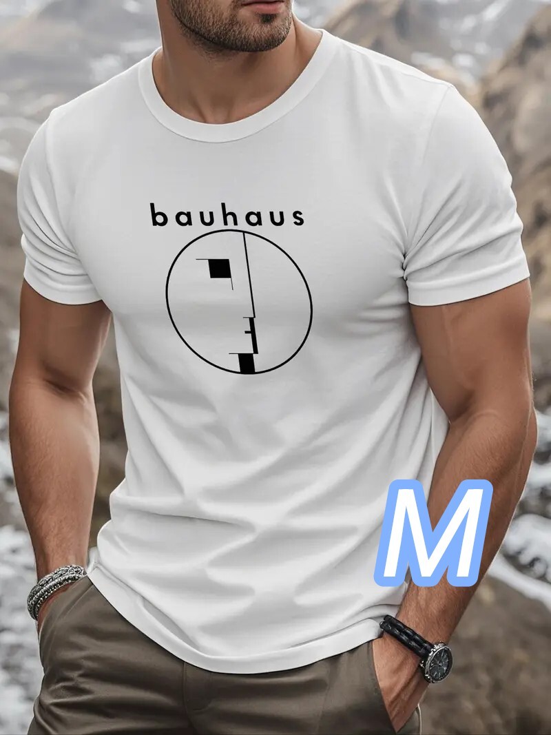 【かるふわT】白★Mサイズ《BAUHUS》プラスサイズ★ドライ■アートを纏うTシャツ