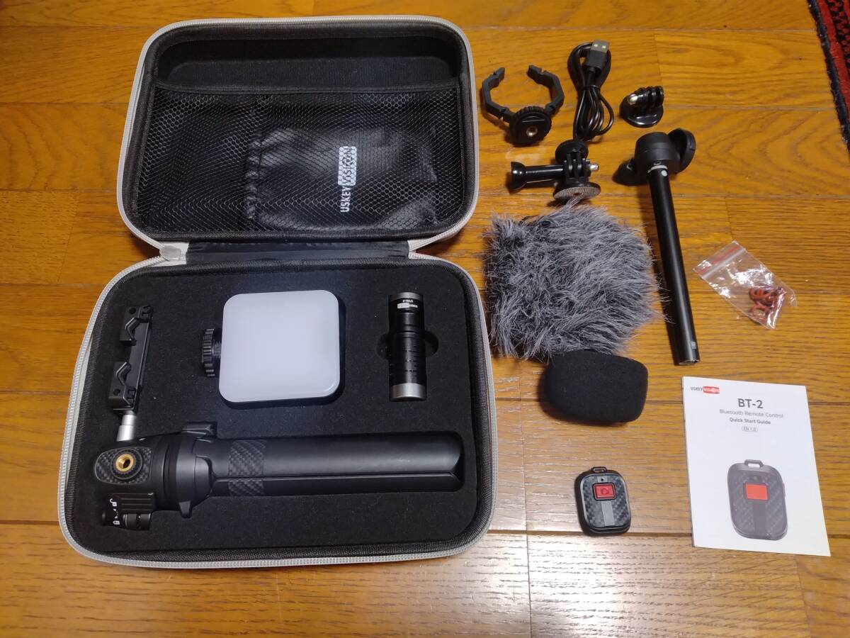 定価約11,000円！USKEY VISION製E-K2 Remo 伸縮式スマートフォンビデオブログキット（リモコン付き）！iPhone スマートフォン GoProに！