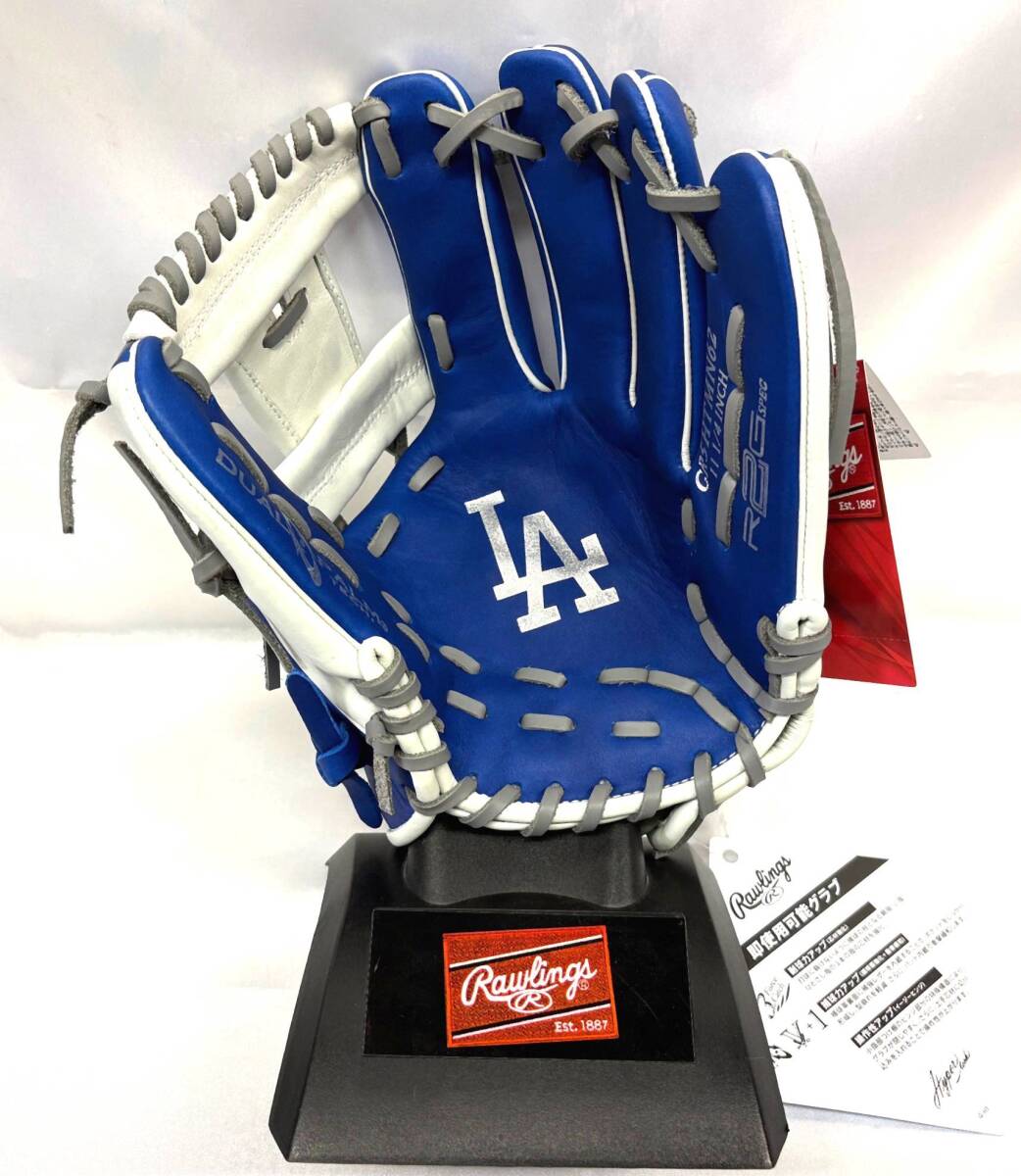 ◆送料無料◆即決◆新品♪ローリングス【ドジャース】軟式グラブ・内野用◆一般軟式グローブ◆GR5HTMN62(LAD)◆右投用Rawlings