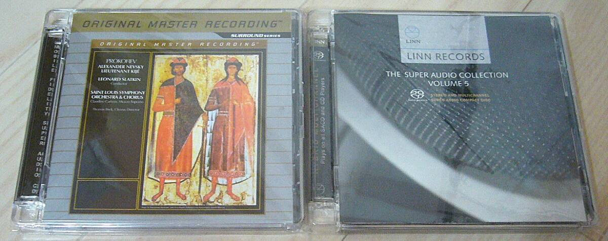 2枚 SACD MFSL 高音質 PROKOFIEV プロコフィエフ カンタータ アレクサンダー ネフスキー レナード スラットキン SLATKIN ULTRA DISC LINN 5