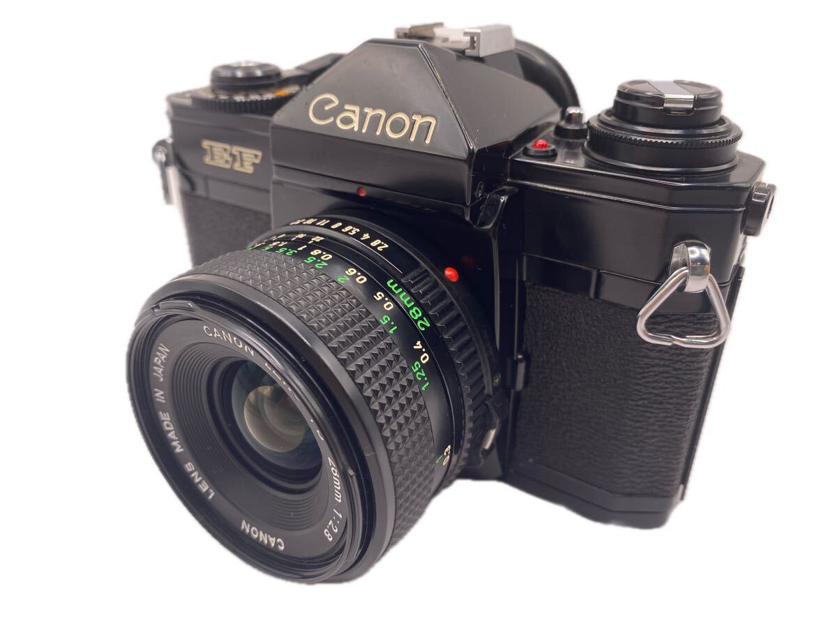 ★☆動作美品☆★希少品★Canon キヤノン★Canon EF ボディ/Canon NEW FD 28mm F2.8★レンズセット★オールドカメラ★