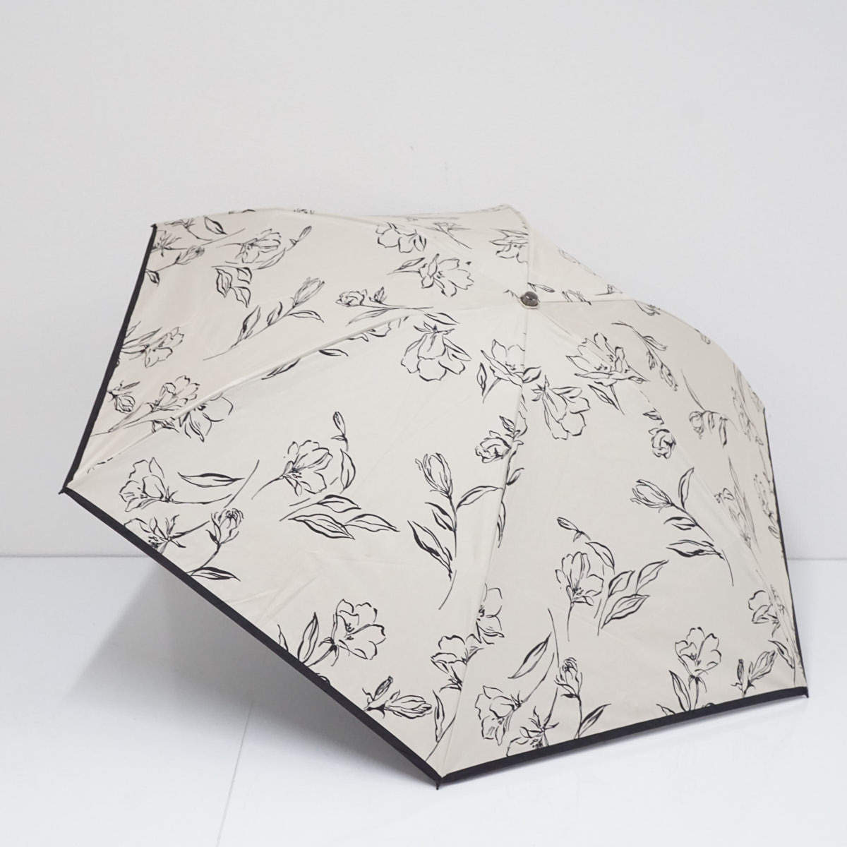折りたたみ日傘 AURORA オーロラ（株） USED品 晴雨兼用 フラワー 軽量 遮光 耐水 撥水 UV 50cm FA9112