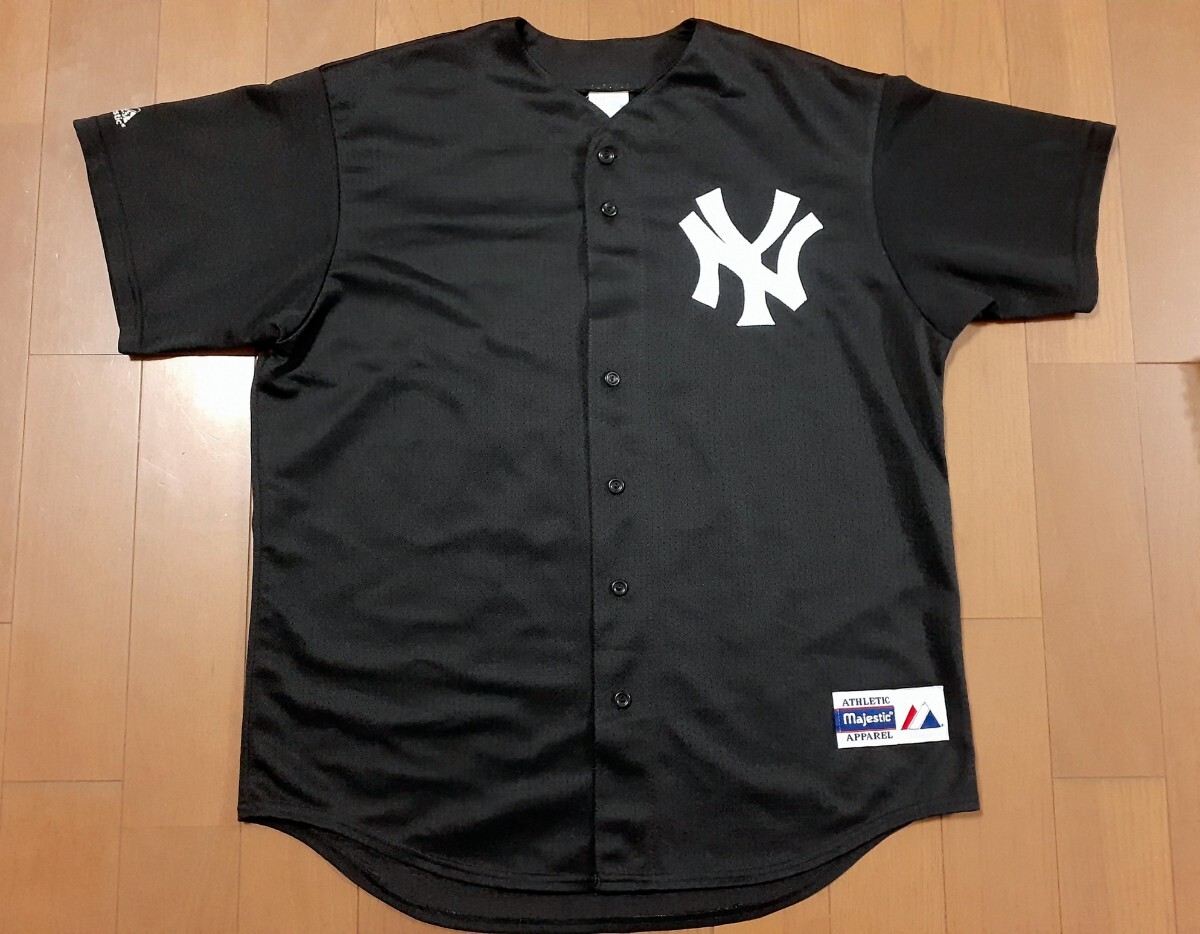 XL ヤンキース ユニフォーム ジャージー ブラック 黒 マジェスティック MAJESTIC　ジャージ yankees MLB ロドリゲス アレックス　Aロッド