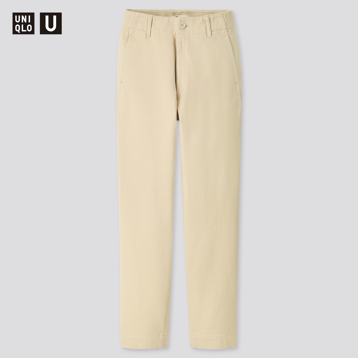 【ベージュ・新品・W67】ユニクロ×ルメール■Uniqlo U ユニクロユー コットンサテンワイドテーパードパンツ 光沢のある素材 2020AW