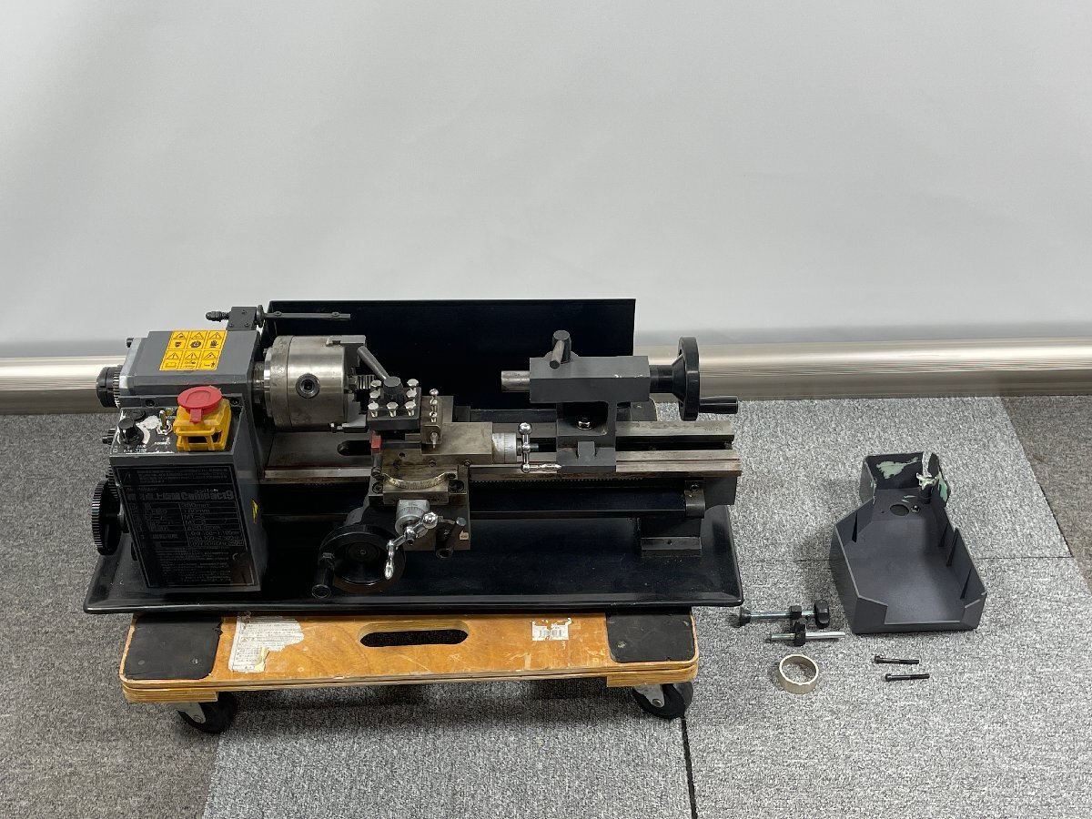 割れ 歪み有 東洋アソシエイス Mr Meister Compact9 精密 卓上旋盤 100V 機械 加工 工作 鉄工所 工場 ミスターマイスター【ジャンク品】