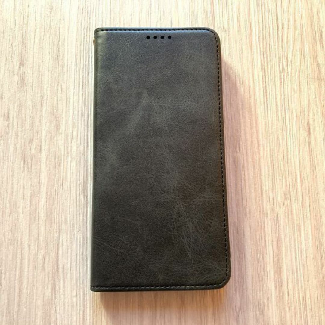 OPPO A55s 5G ブラック 手帳型ケース カード収納可能 管理169-4