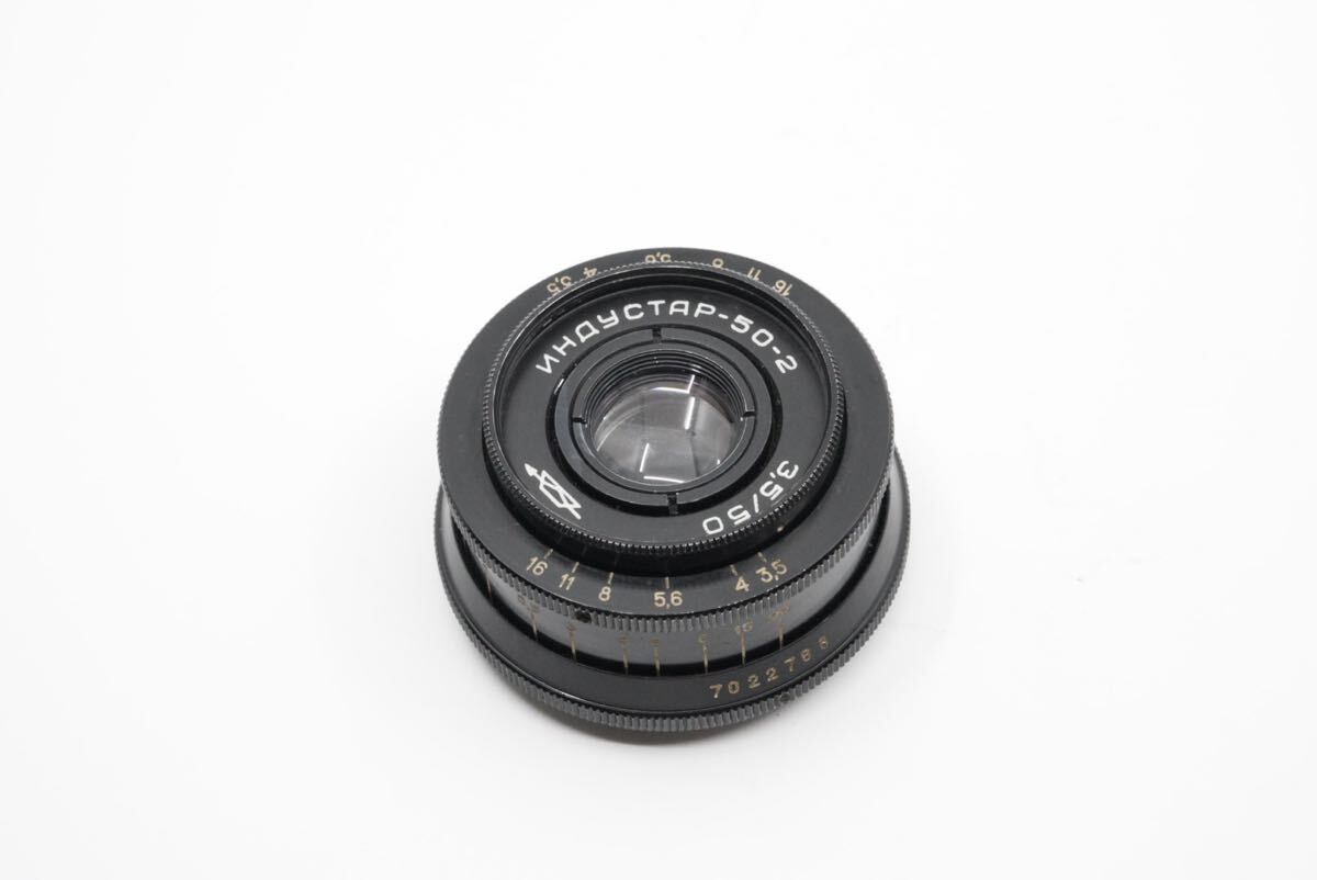 分解清掃済 Industar-50-2 50mm f3.5 M42マウント インダスター50-2 オールドレンズ 単焦点 パンケーキレンズ 40