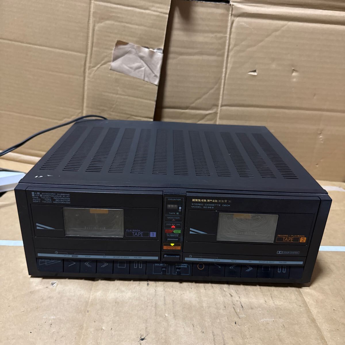 あ-8403）marantz マランツ　SD 363 カセットデッキ 通電のみ確認　ジャンク
