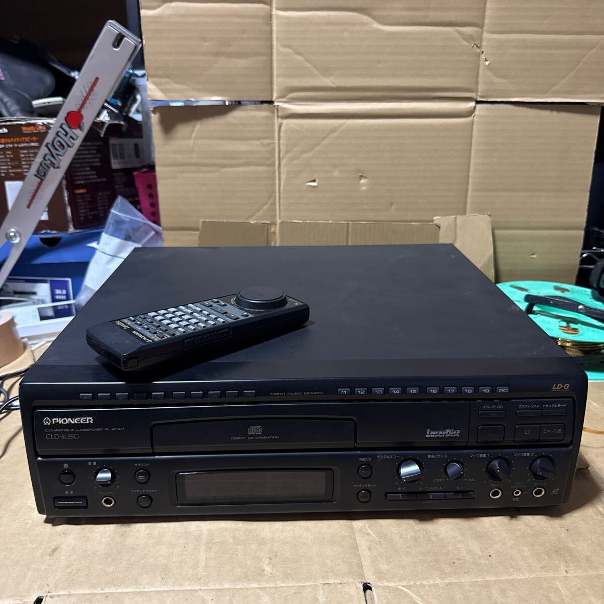 あ-8407）Pioneer パイオニア CLD-K55G LD CDプレーヤー リモコン付き ジャンク品