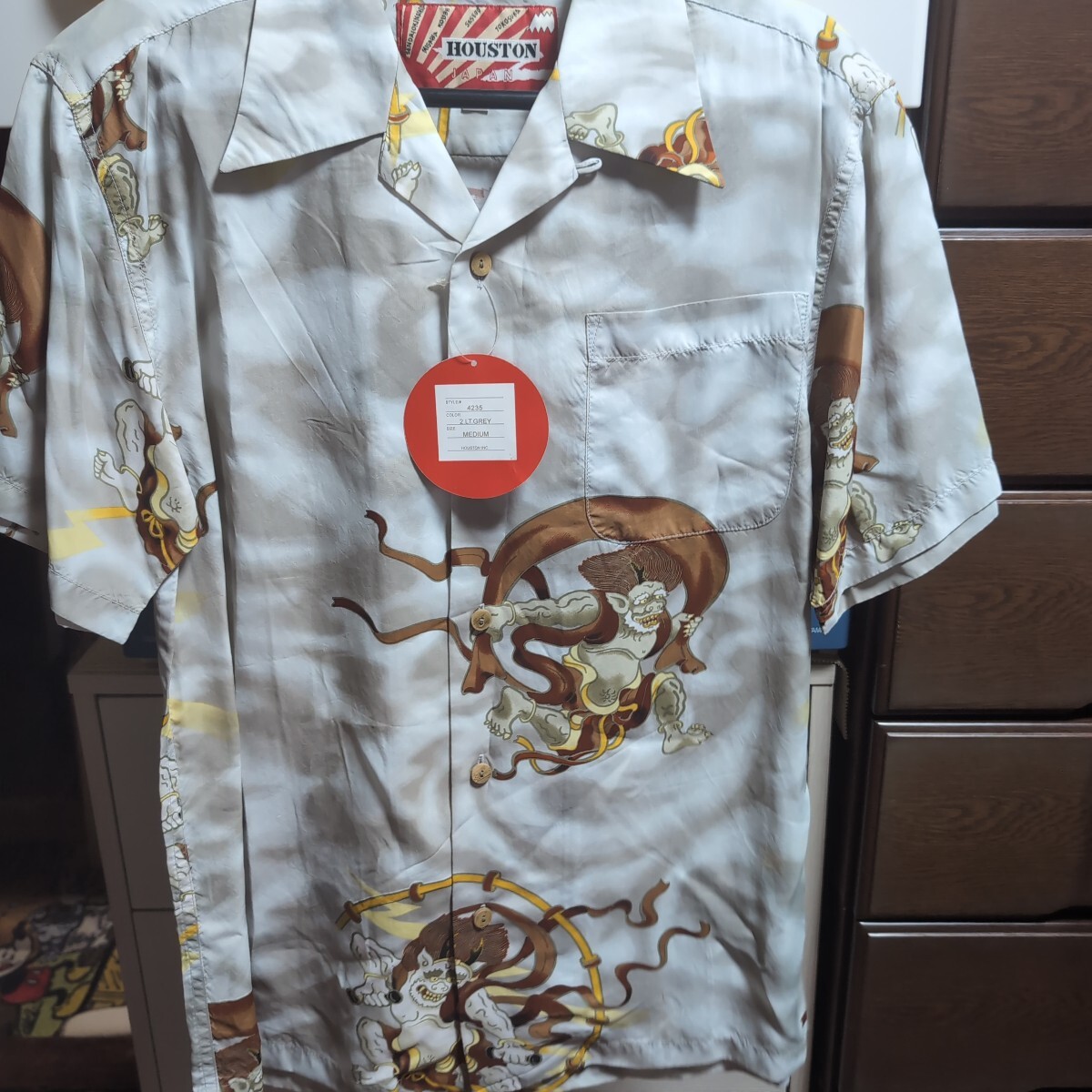 HOUSTON 風神 雷神 ビンテージ アロハシャツ