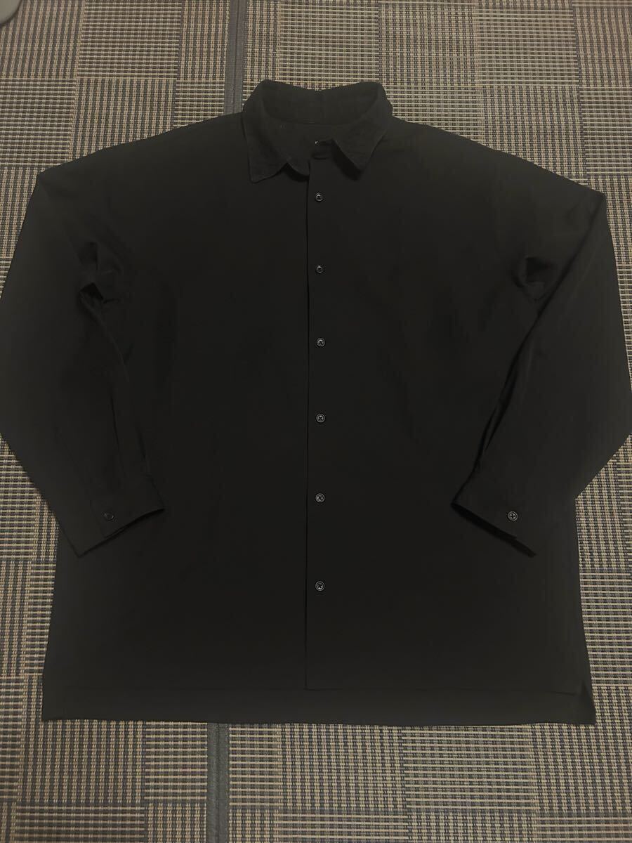 HARE/ブラックシャツ/長袖/ハレ/レースキリカエボウタイシャツ/定価12980円/ボウタイ無し/サイズF/オーバーサイズ/品番HA020499AD