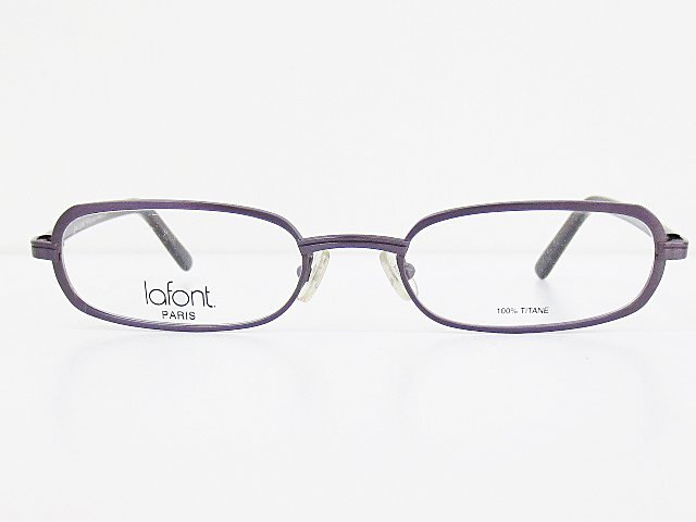 ∞ lafont ラフォン 眼鏡 メガネフレーム GRAVES 978 51□20-140 メタルフレーム チタン フルリム パープル系 フランス製 □H8