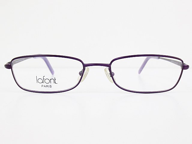 ∞ lafont ラフォン 眼鏡 メガネフレーム GOBI 387 51□18-143 メタルフレーム フルリム パープル フランス製 □H8