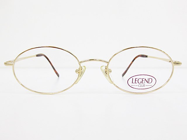 ∞ LEGEND CLUB レジェンドクラブ 眼鏡 メガネフレーム L-305 49□20-140 メタル フルリム ゴールド □H8