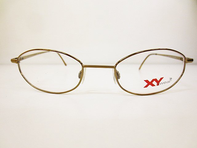 ∞ XYiwear 眼鏡 メガネフレーム Mod.XYANK C2 47□19-135 メタル フルリム ブラウン イタリア製 □H8