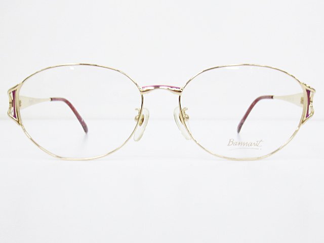 ∞ Bannarit バナリット 眼鏡 メガネフレーム 75-BA02 56□16-135 メタル フルリム ゴールド パープル 日本製 □H8