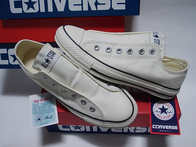 新品 コンバース AS スリッポン FE OX 白 23,5cm 1足 \5950即決am21lsc