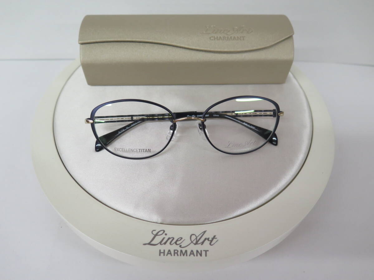 5-61　未使用展示品　LineArt CHARMANT ラインアート シャルマン　XL1710　BL（ブルー）　エクセレンスチタン　メガネフレーム　50口18