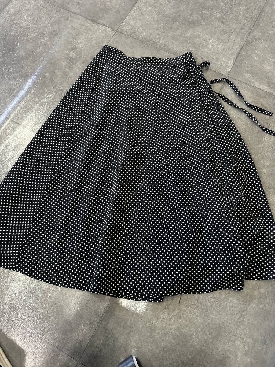 JILL STUART ドット柄フレアスカート　サイズＯ