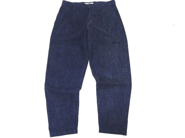 FDMTL DENIM SLACKS / ファンダメンタル デニム スラックス チノパン 真紺 毛羽立ち メンズ