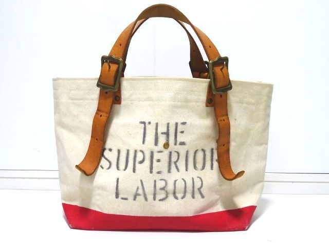 THE SUPERIOR LABOR engineer tote bag / シュペリオールレイバー キャンバス×レザー トートバッグ 初期 メンズ レディース