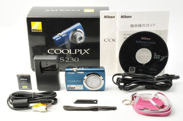 Nikon Coolpix クールピクス S230 コンパクトデジタルカメラ ブルー 動作確認済 元箱入り ＃57