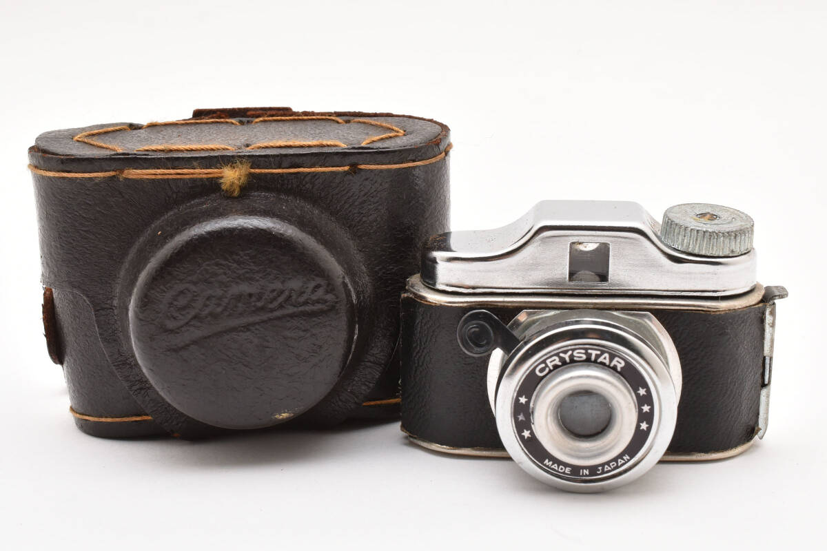 CRYSTAR CAMERA クリスター ミニチュアカメラ　日本製　ブリキ　昭和レトロ　ケース付き