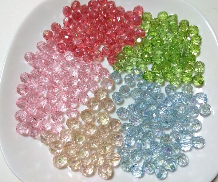 手芸用品け33■アクリルビーズ234個セット■オーロラクリア＊ピアスキーホルダーパーツハンドメイド