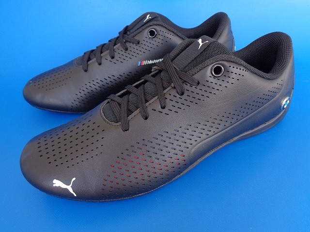 15457■新品 未使用 PUMA BMW MMS DRIFT CAT 5 ULTRA プーマ ドリフトキャット ドライビング シューズ 黒 パンチング 26 306495-01
